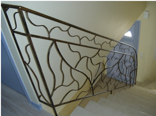 Wrought, iron, stair, railing, 